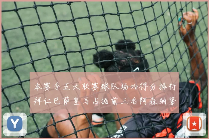 本赛季五大联赛球队场均得分排行拜仁巴萨皇马占据前三名阿森纳紧随其后位列第五
